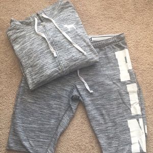 PINK Victoria Secret joggers w/ matching hoodie